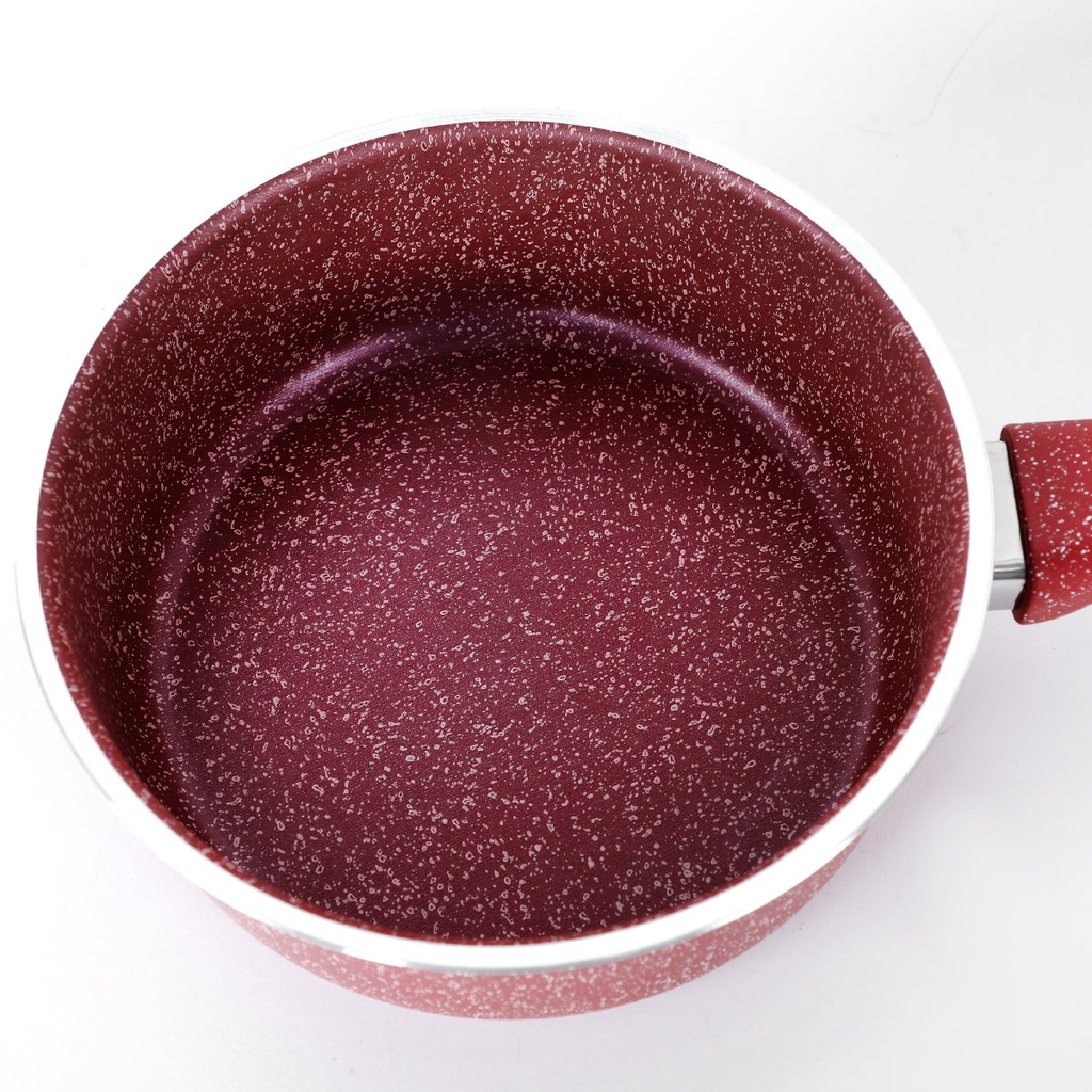Hascevher Set De 5 Casseroles Granite Rouge