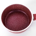 Hascevher Set De 5 Casseroles Granite Rouge