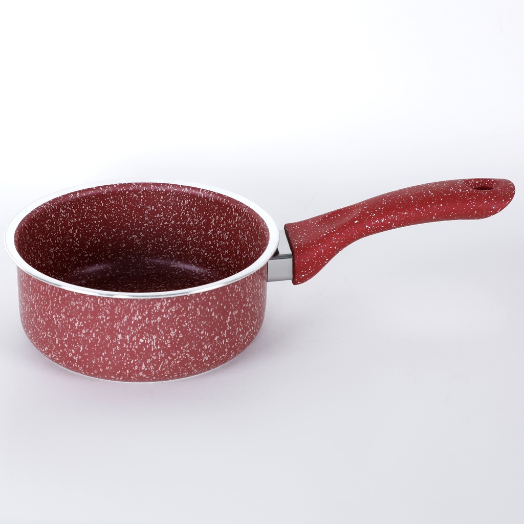 Hascevher Set De 5 Casseroles Granite Rouge
