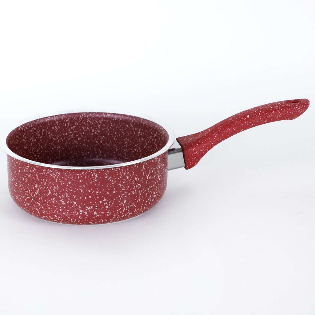 Hascevher Set De 5 Casseroles Granite Rouge