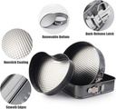 Lot de 3 Moules à Gâteaux Gris En Acier inoxydable 