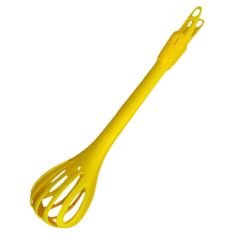 fouet à main et pince de cuisine 2 en 1 -Jaune
