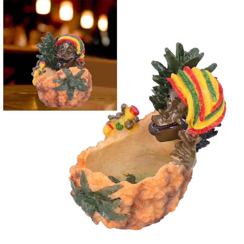 Cendrier Jamaïcain en Résine motif Ananas