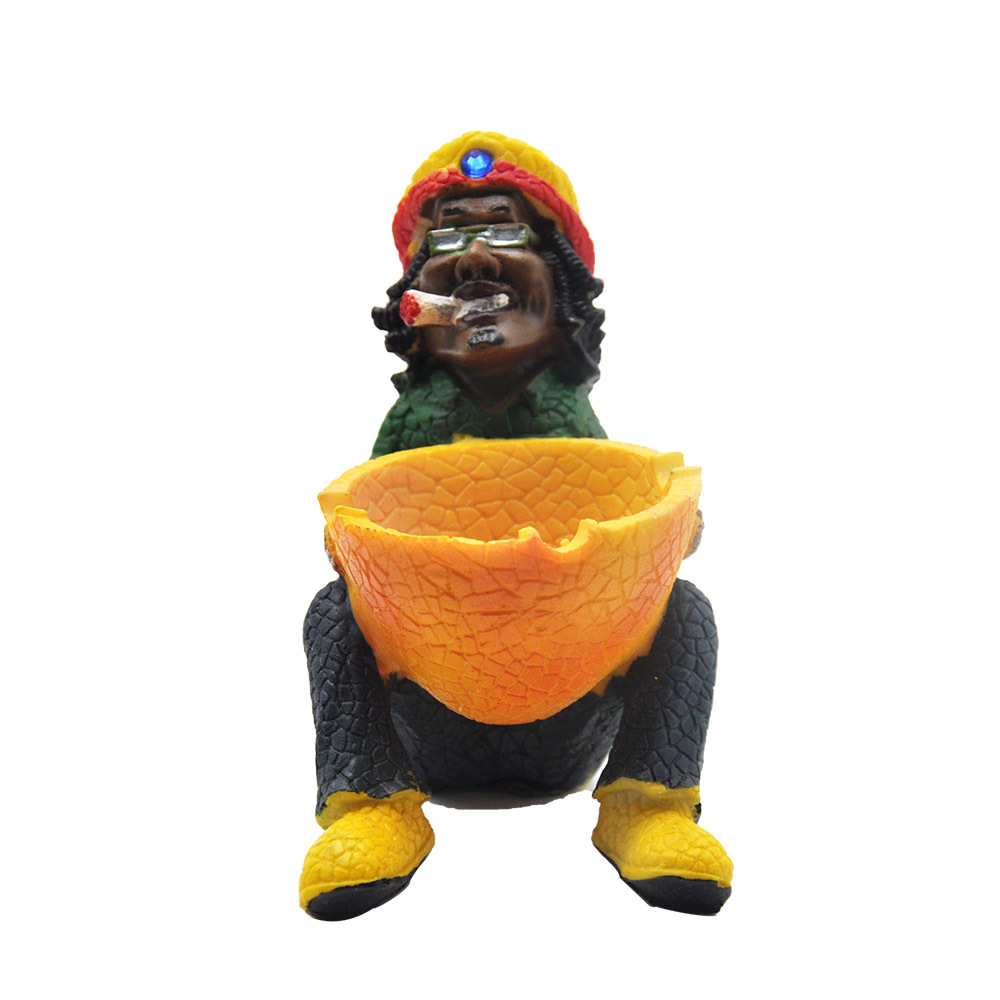 Cendrier Jamaïcain en Résine motif Orange 