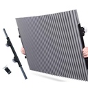 Pare-soleil extensible pour voiture avec 4 ventouses Gris 