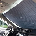 Pare-soleil extensible pour voiture avec 4 ventouses Gris 