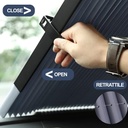 Pare-soleil extensible pour voiture avec 4 ventouses Gris 