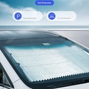 Pare-soleil extensible pour voiture avec 4 ventouses Gris 