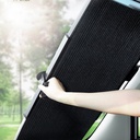 Pare-soleil extensible pour voiture avec 4 ventouses Gris 