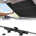 Pare-soleil extensible pour voiture avec 4 ventouses Gris 