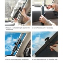 Pare-soleil extensible pour voiture avec 4 ventouses Gris 