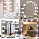 Kit D'éclairage de miroir 10 Ampoulées LED avec ventouse 5M