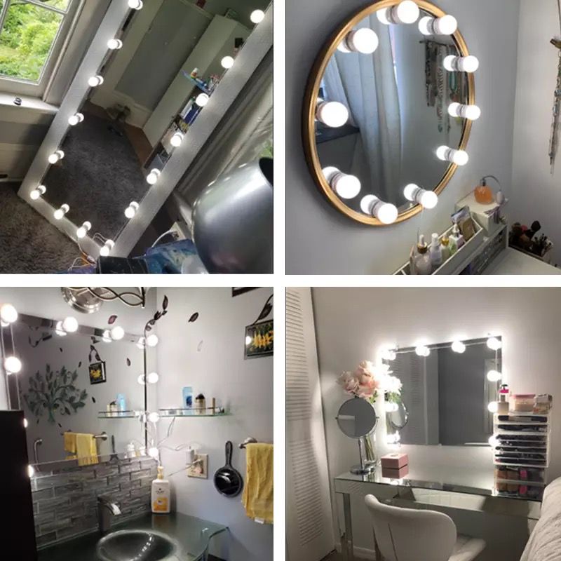 Kit D'éclairage de miroir 10 Ampoulées LED avec ventouse 5M