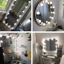 Kit D'éclairage de miroir 10 Ampoulées LED avec ventouse 5M