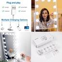 Kit D'éclairage de miroir 10 Ampoulées LED avec ventouse 5M