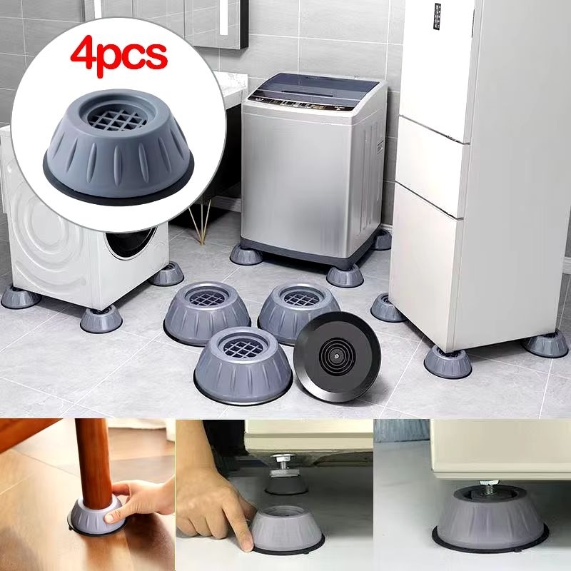 Lot de 4 Tampons anti vibrations et antidérapant pour machine à laver