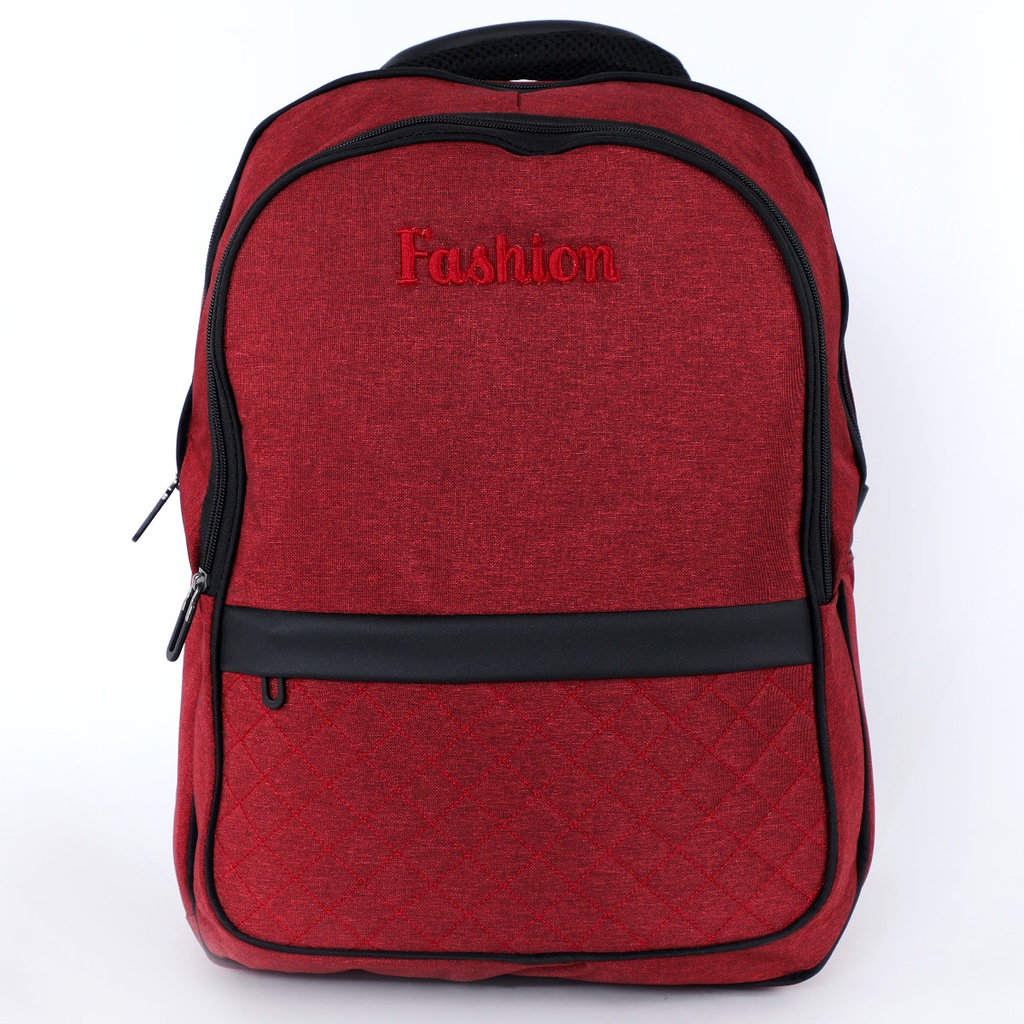 FASHION sac à dos en Toile avec 2 compartiments-Rouge Bordeaux