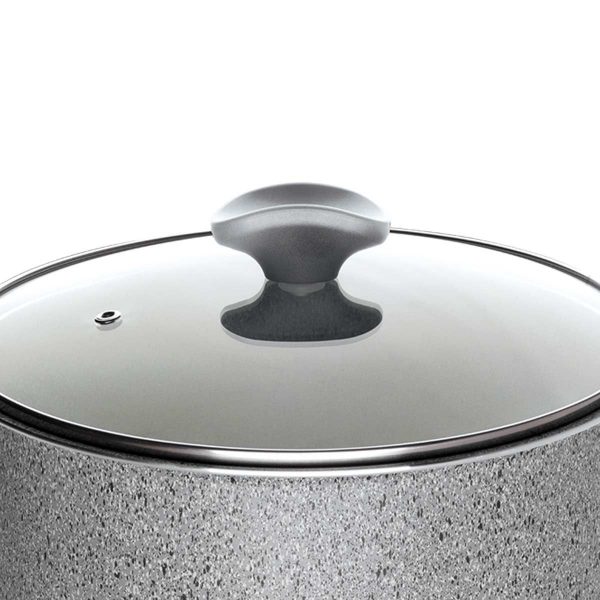 WINOX Faitout granite gris 26 cm avec couvercle