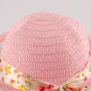 Chapeau avec ruban fleuri pour enfant Rose bébé