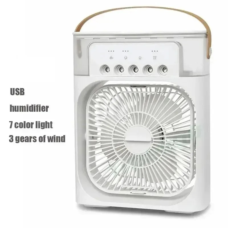 Climatiseur Portable Blanc avec 3 Vitesses & Veilleuse LED