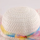 Chapeau avec ruban arc-en-ciel pour enfant Rose bébé