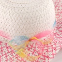 Chapeau avec ruban arc-en-ciel pour enfant Rose