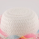 Chapeau avec ruban arc-en-ciel pour enfant Rose