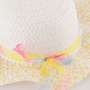 Chapeau avec ruban arc-en-ciel pour enfant Jaune