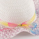 Chapeau avec ruban arc-en-ciel pour enfant Violet