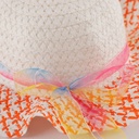 Chapeau avec ruban arc-en-ciel pour enfant Orange