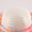Chapeau avec ruban arc-en-ciel pour enfant Orange