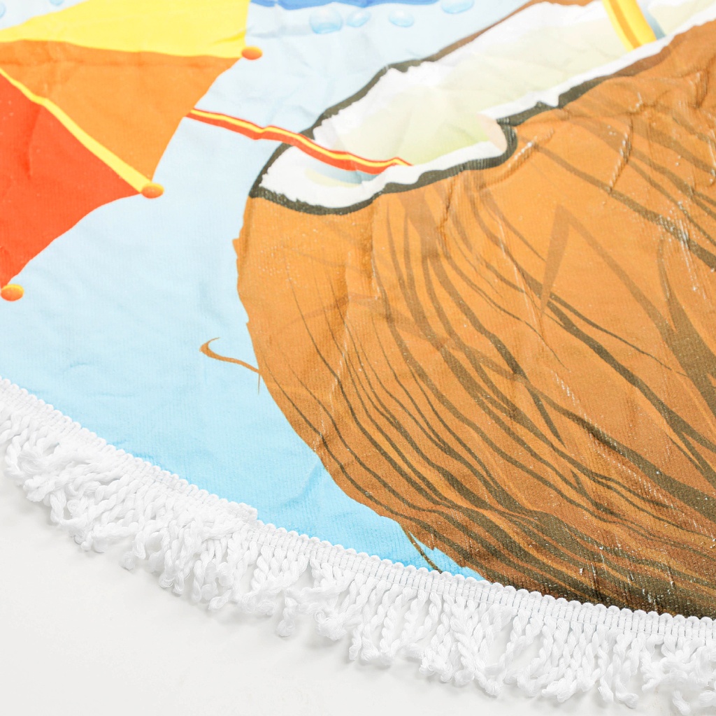 Tapis de plage imprimé rond Motif 4