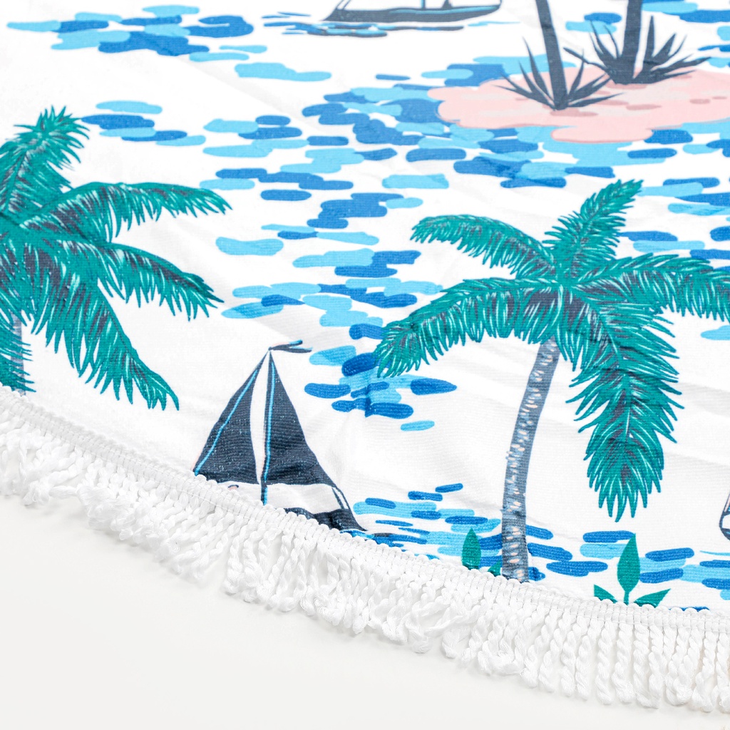Tapis de plage imprimé rond Motif 3