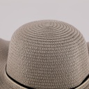 Chapeau de plage rond pour femme Gris
