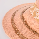 Chapeau de plage ovale pour femme Saumon