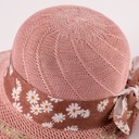 Chapeau de plage pour femme oval-Rose