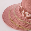 Chapeau de plage pour femme oval-Rose