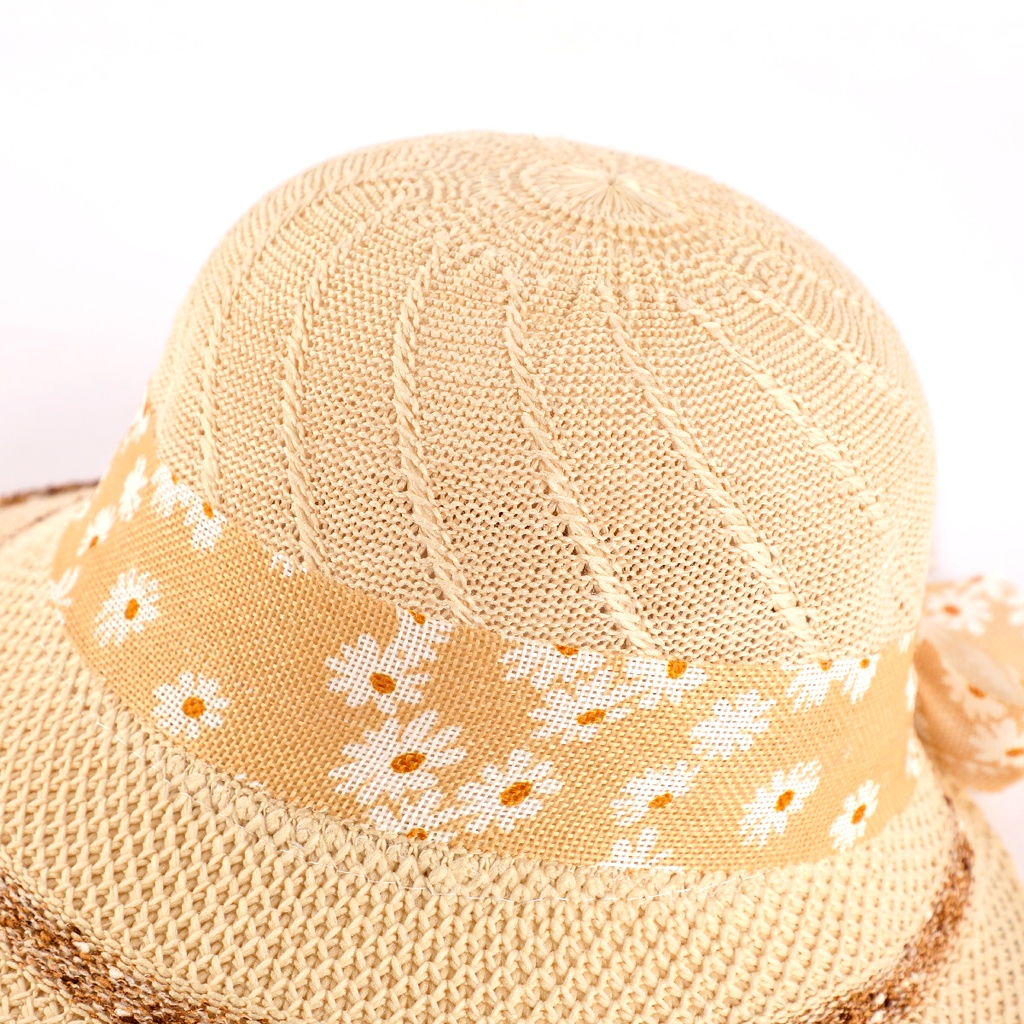 Chapeau de plage ovale pour femme Beige