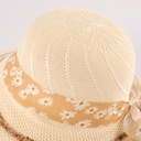 Chapeau de plage ovale pour femme Beige clair