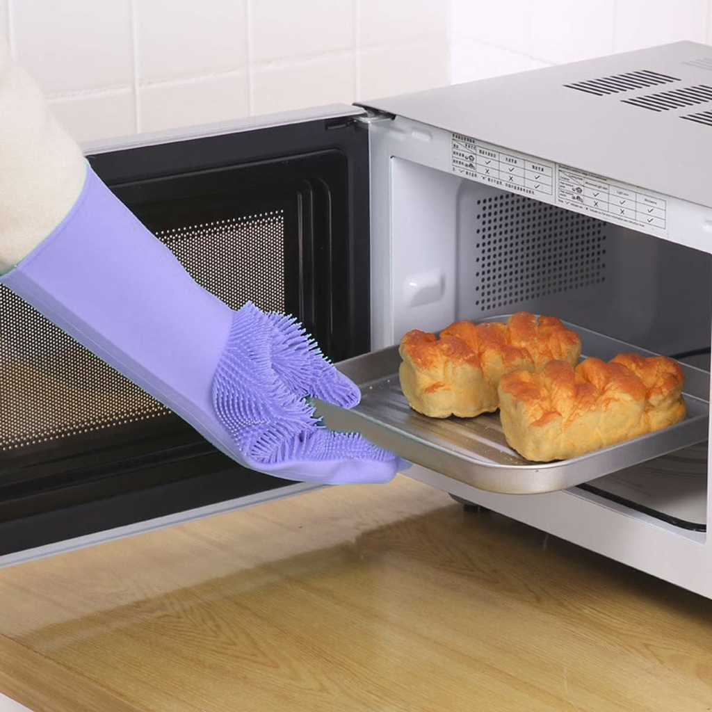 Paire Gants  de Lavage réutilisables en Silicone 