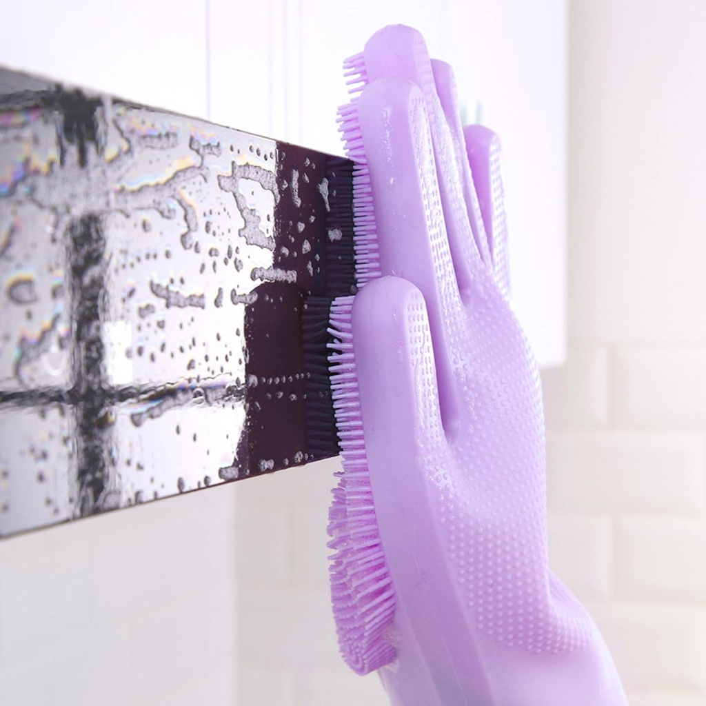 Paire Gants  de Lavage réutilisables en Silicone 