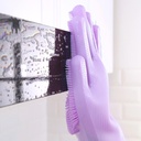 Paire Gants  de Lavage réutilisables en Silicone 