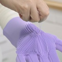 Paire Gants  de Lavage réutilisables en Silicone 