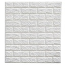 Pack de 10 Panneaux Muraux Adhésifs Anti-Humidité 3D - 77 * 70 cm-Blanc