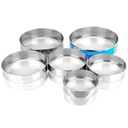 Ensemble de passoire ronde en acier inoxydable - 6 pièces