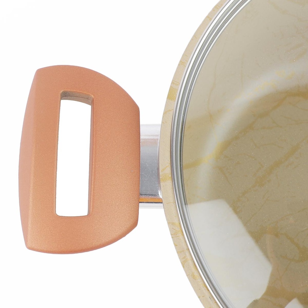 Winox Faitout Avec Couvercle Bronzo- Ø 22 cm - Super Résistante - 7 Couches