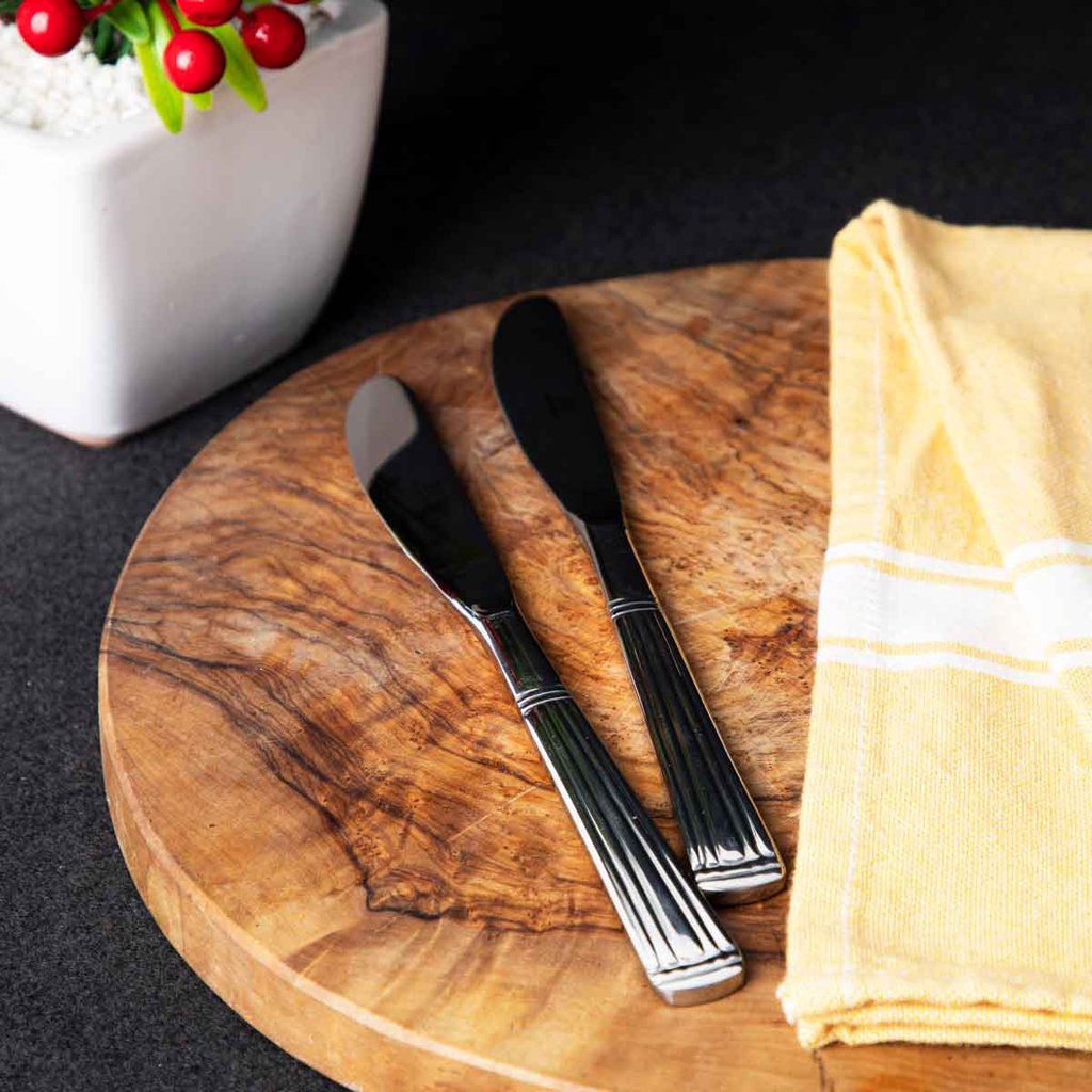 Winox Blister de 2 couteaux de table AMBRE -INOX 18/10 - 6mm - Garantie à vie