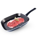 TEM Grill CIELLO - 28*28 Cm - Anti-Adhésive - 5 Couches - Gris