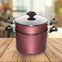 Winox Couscoussier avec couvercle série MAGMA - 5L - Super Résistante - 7 Couches