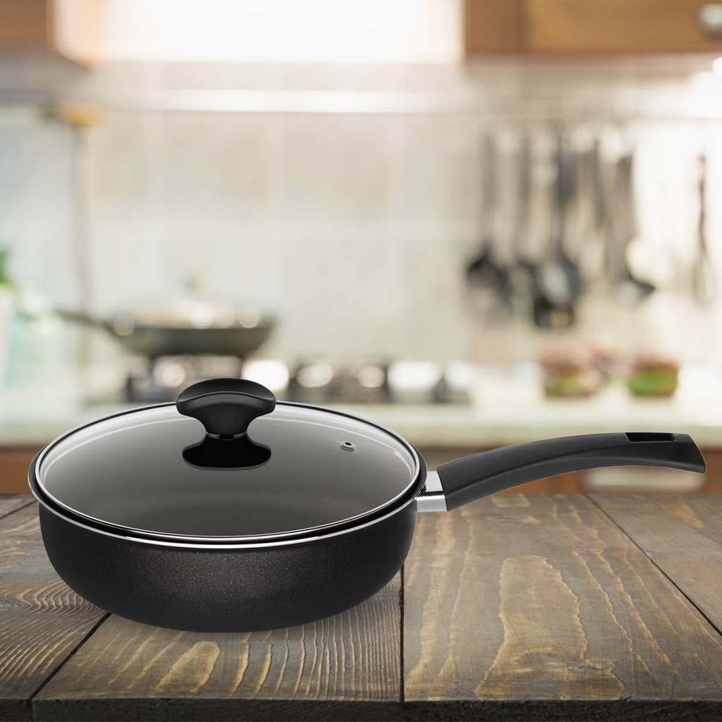 Winox sauteuse avec couvercle DIAMOND - 24 cm - résistance extrême - 7 couches